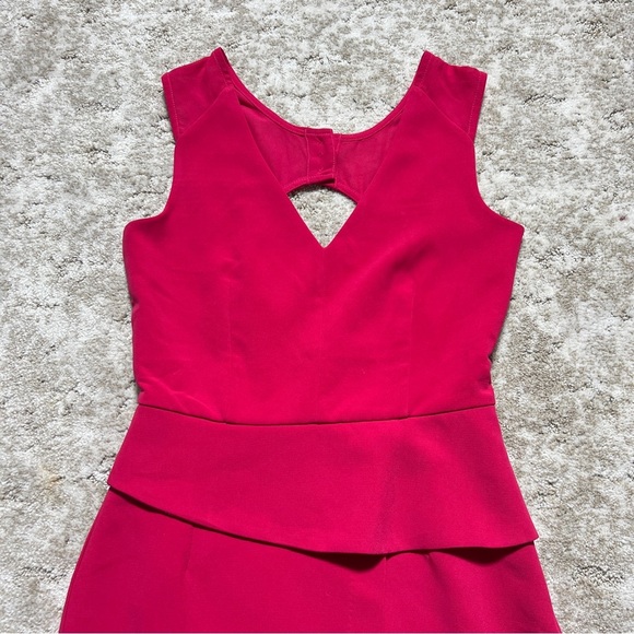 Arynk Pink Asymmetrical Ruffled Cocktail Dress - Picture 2 of 7